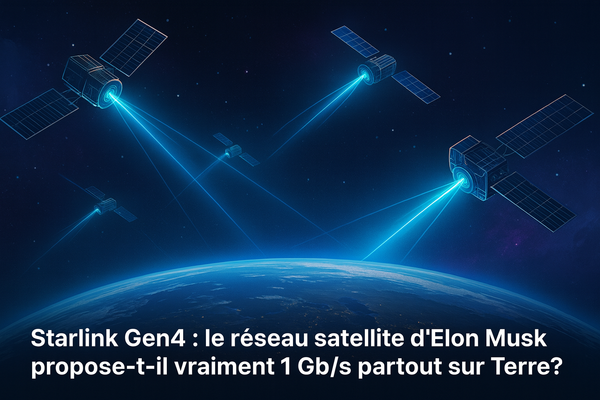 Illustration : Starlink Gen 4, le réseau satellite d'Elon Musk propose-t-il vraiment 1 Gb/s partout sur Terre ?